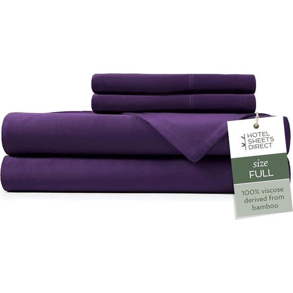 Hotel Sheets Direct 100% Viscose Derived from Bamboo Sheets Full Size - Cooling - Picture 1 of 11